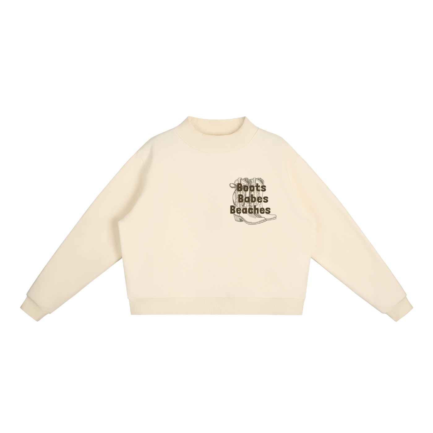 Cowboy Boot Mock Neck| Boots Babe Beaches